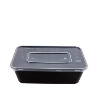 Μαύρο ορθογώνιο σκεύος 1100ml