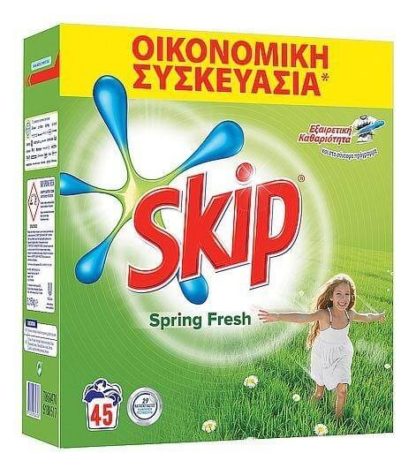 Skip Σκονη Πλυντηριου 45Μεζ Spring Fresh