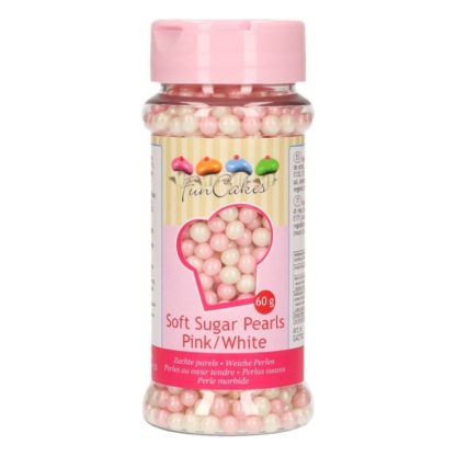 Ζαχαρωτές Πέρλες Soft Λευκές/Ροζ 60Γρ