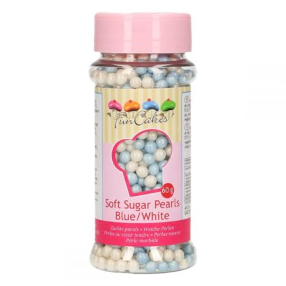 Ζαχαρωτές Πέρλες Soft Λευκές/Μπλέ 60Γρ