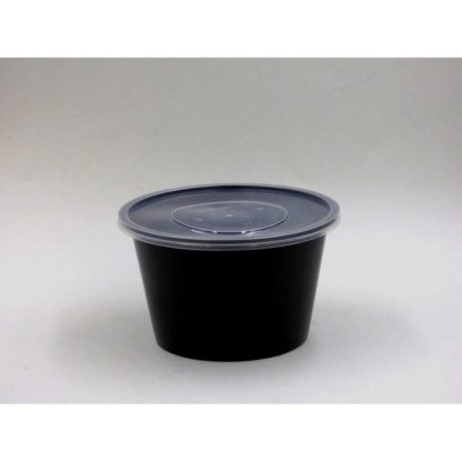 Σκεύος Μικρό Μαύρο Στρογγυλό R32 950Ml Μπώλ+Καπάκι 6 Χ 50Άδες